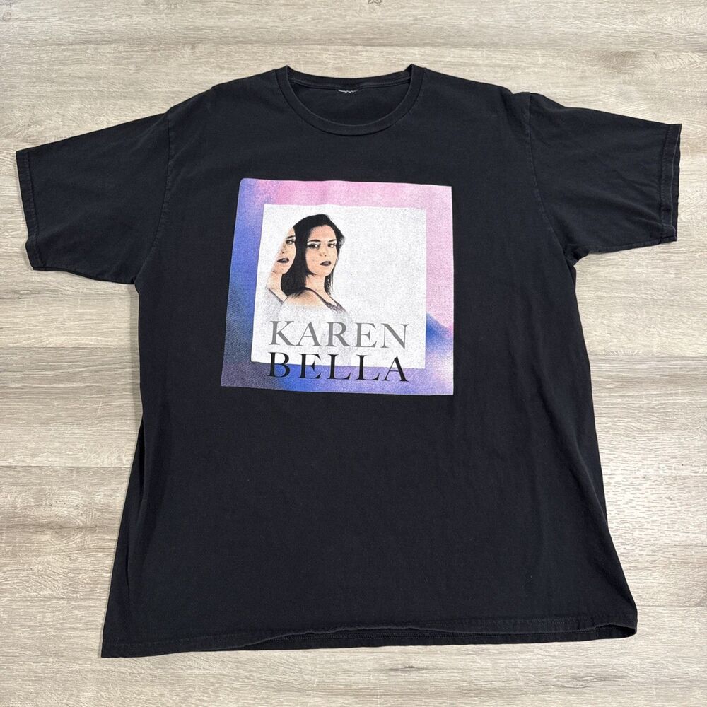 Karen Bella Shirt Men’s XL Singer Songwriter Black Indie Folk Pop Music